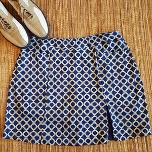 GolfHer Navy Green Golf Skort